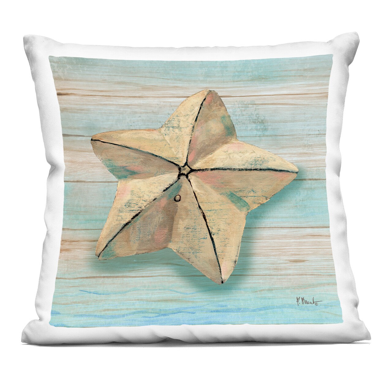 Stupell Industries Rustic Coast Teak Indoor Pillow, 18 x 7 x 18